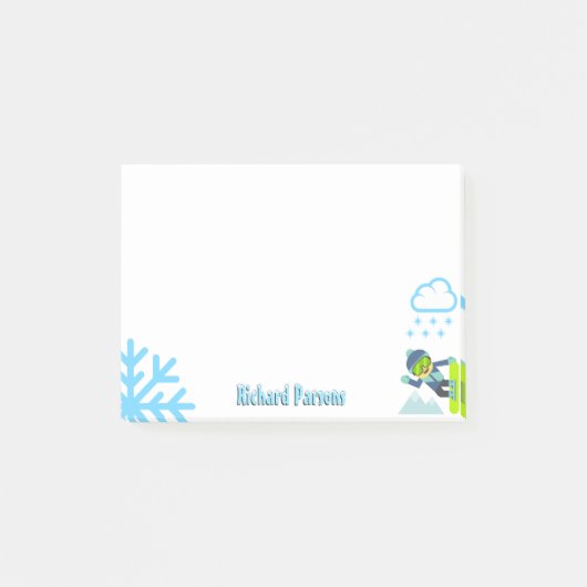 Post-it® Nom personnalisé | Amateurs d'hiver (Devant)