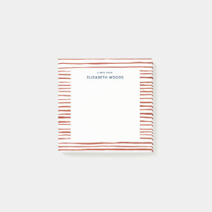 Post-it®  Nom personnalisé Aquarelle Rouge Jours fériés tri