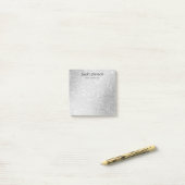 Post-it® Nom personnalisé avec monogramme à paillettes arge (Sur un bureau)