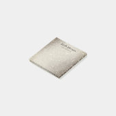 Post-it® Nom personnalisé avec monogramme paillettes dorées (Incliné)
