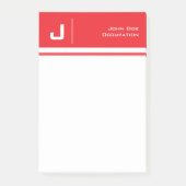 Post-it® Nom personnalisé Basique Nettoyer Simple Minimalis (Devant)