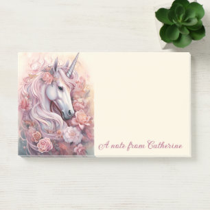 Post-it® Nom personnalisé Belle Licorne
