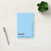 Post-it® Nom personnalisé Bleu Scribble Pad (Bureau)