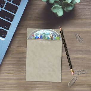 Post-it® Nom personnalisé Bouteilles en verre Plante Fenêtr
