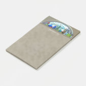 Post-it® Nom personnalisé Bouteilles en verre Plante Fenêtr (Incliné)