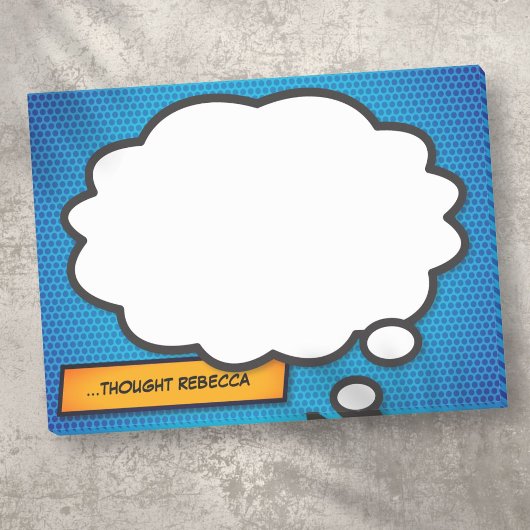 Post-it® Nom personnalisé Bulle de pensée Bande dessinée dr