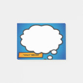 Post-it® Nom personnalisé Bulle de pensée Bande dessinée dr (Devant)