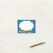 Post-it® Nom personnalisé Bulle de pensée Bande dessinée dr (Sur un bureau)
