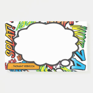 Post-it® Nom personnalisé Bulle de réflexion Amusant Livre
