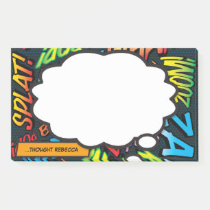 Post-it® Nom personnalisé Bulle de réflexion Bande dessinée