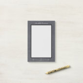 Post-it® Nom personnalisé Chalkboard Design avec Heart Flou (Sur un bureau)