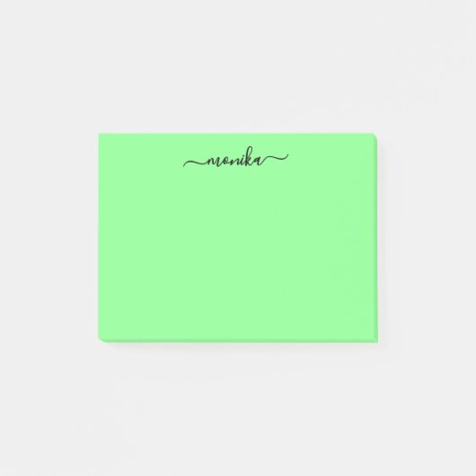 Post-it® Nom personnalisé Cute Green Lime (Devant)