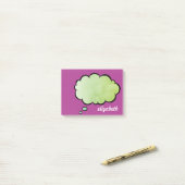 Post-it® Nom personnalisé de la bulle Sea Blue Talk (Sur un bureau)