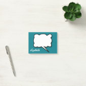 Post-it® Nom personnalisé de la bulle Sea Blue Talk (Bureau)