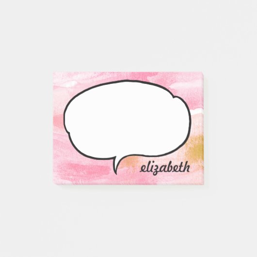 Post-it® Nom personnalisé de la bulle Talk (Devant)