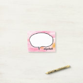 Post-it® Nom personnalisé de la bulle Talk (Sur un bureau)