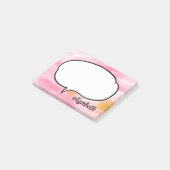Post-it® Nom personnalisé de la bulle Talk (Incliné)