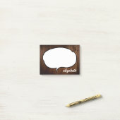 Post-it® Nom personnalisé de la bulle Talk (Sur un bureau)