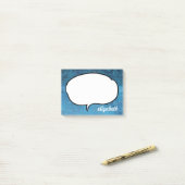 Post-it® Nom personnalisé de la bulle Talk (Sur un bureau)
