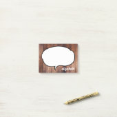 Post-it® Nom personnalisé de la bulle Talk (Sur un bureau)