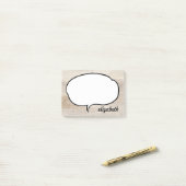 Post-it® Nom personnalisé de la bulle Talk (Sur un bureau)