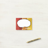 Post-it® Nom personnalisé de la bulle Talk (Sur un bureau)