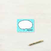 Post-it® Nom personnalisé de la bulle Talk (Sur un bureau)