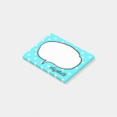 Post-it® Nom personnalisé de la bulle Talk (Incliné)
