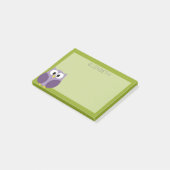 Post-it® Nom personnalisé de la chouette de dessin mignonne (Incliné)