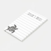 Post-it® Nom personnalisé de la tortue marine cool Notes po (Incliné)