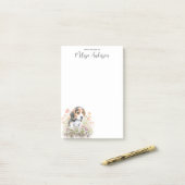 Post-it® Nom personnalisé de l'Amoureux des chiens beagle (Sur un bureau)