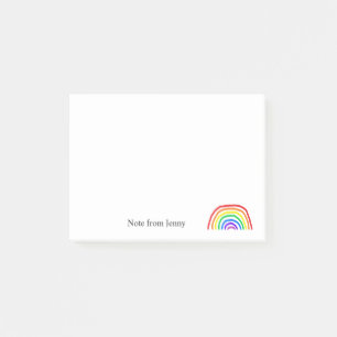 Post-it® Nom personnalisé de l'illustre arc-en-ciel
