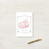 Post-it® Nom personnalisé de l'ours en peluche (Sur un bureau)