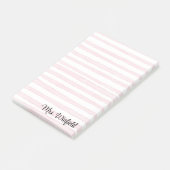 Post-it® Nom personnalisé de professeur Lignes roses (Incliné)