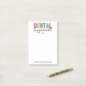 Post-it® Nom personnalisé Dental Hygienist RDH Cadeaux (Sur un bureau)