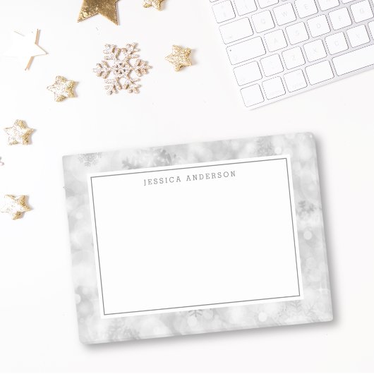 Post-it® Nom personnalisé du flocon de neige de Noël