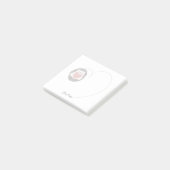 Post-it® Nom personnalisé du hérisson Notes de coeur (Incliné)