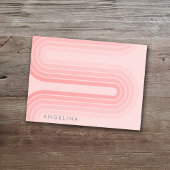 Post-it® Nom personnalisé du Motif rayé rose pâle