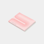 Post-it® Nom personnalisé du Motif rayé rose pâle (Incliné)