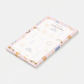 Post-it® Nom personnalisé du motif rose NYC (Incliné)