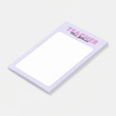 Post-it® Nom personnalisé Enseignant pourpre (Incliné)