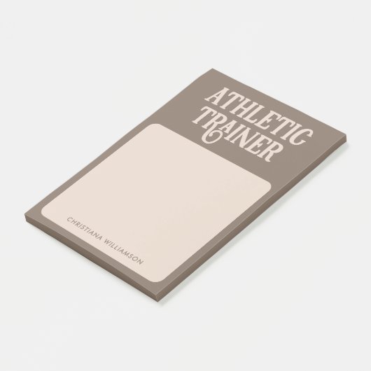 Post-it® Nom personnalisé Entraîneur sportif (Incliné)
