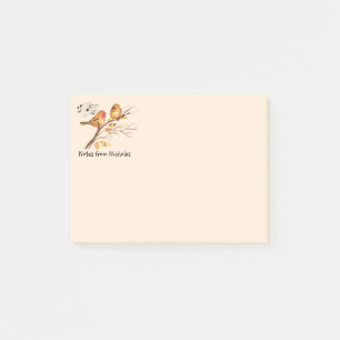 Post-it® Nom personnalisé Fun Moineau Oiseau Art de la natu