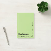 Post-it® Nom personnalisé Green Scribble Pad (Bureau)