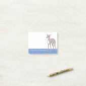 Post-it® Nom personnalisé Greyhound italien (Sur un bureau)