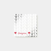 Post-it® Nom personnalisé + Grille des notes de notes (Devant)