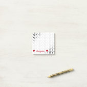 Post-it® Nom personnalisé + Grille des notes de notes (Sur un bureau)