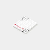 Post-it® Nom personnalisé + Grille des notes de notes (Incliné)