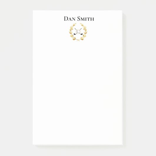 Post-it® Nom personnalisé Gros message (Devant)