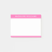 Post-it® Nom personnalisé Hot Pink Post Notes (Devant)